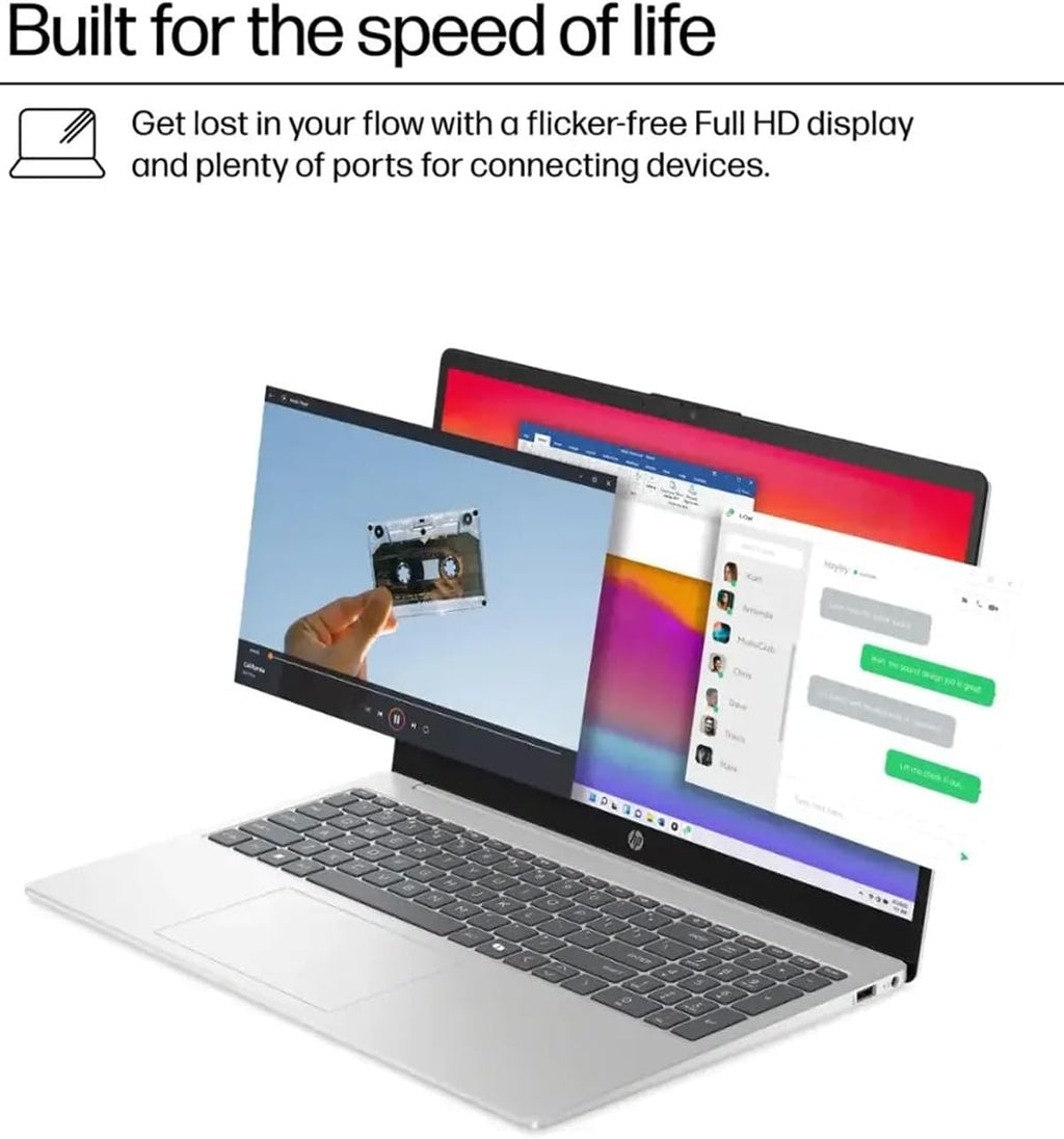 HP 2025 15.6' Touchscreen Laptop - w/Office Lifetime & Win 11 Pro&External DVD Drive, Intel i3 1315U(Up to 4.5GHz), Wi-Fi 6, Copilot AI, HD Touch Display, Long Battery Life, 32GB RAM, 1TB SSD