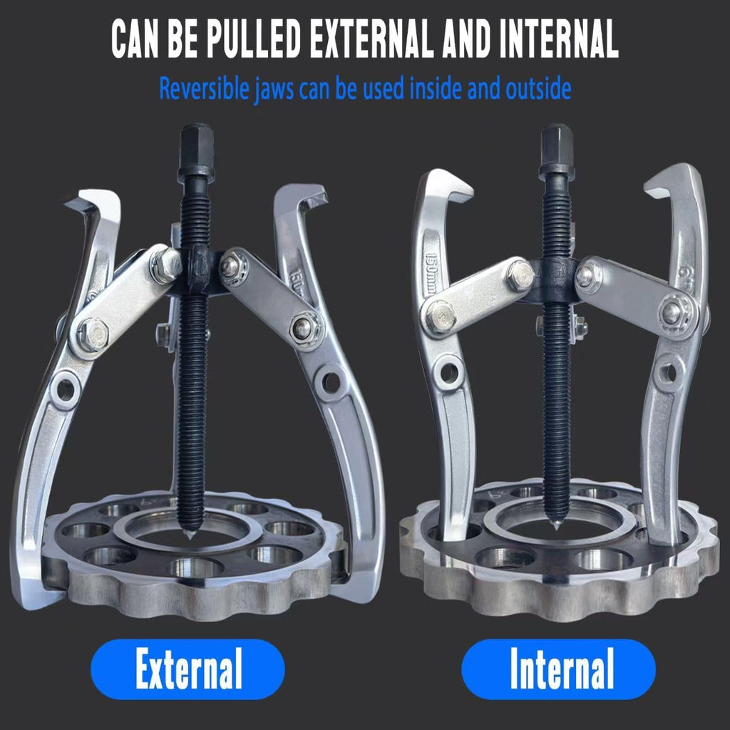 8 in 1 Gear Puller Set, 3' 4' 6' 8' Bearing Pulley Puller Kit, Cr-V Steel 2 Jaw & 3 Jaw Gear Puller with Reversible Jaws, 72Pcs Puller Set for Bearing Gear Pulley Flywheel Removal