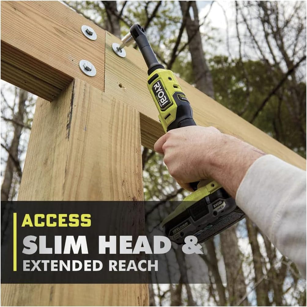 RYOBI ONEAND HP 18V BRUSHLESS Cordless 1/4 in. Extended Reach Ratchet Tool ONLY PBLRC01B