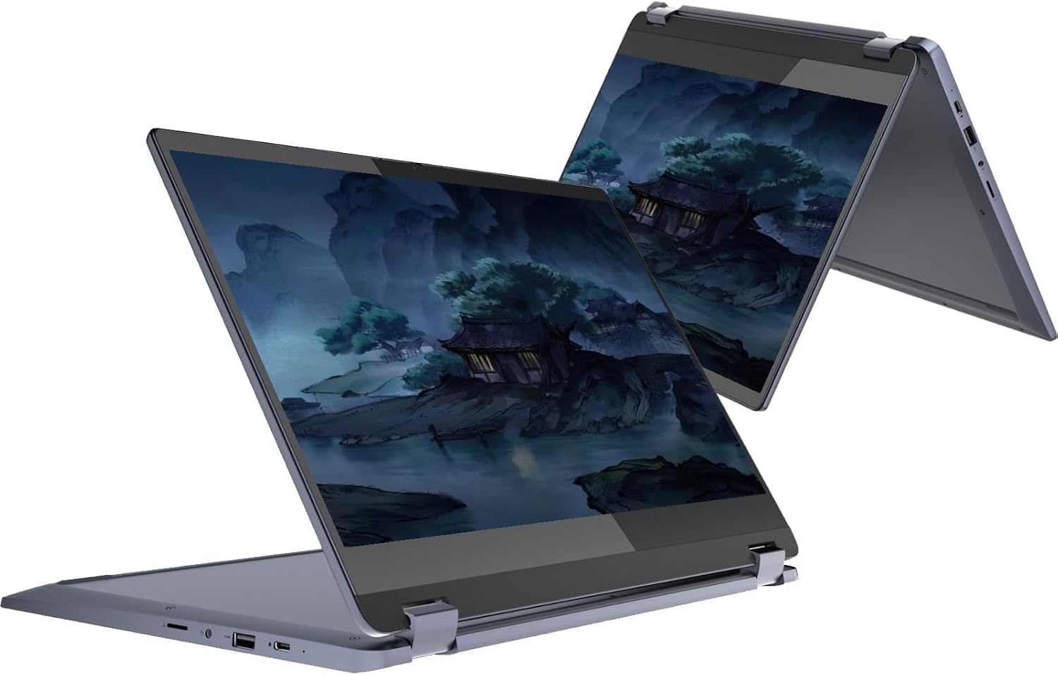 Lenovo C340 15.6' FHD Touchscreen 2-in-1 Chromebook Laptop, Intel i3 CPU(Up to 3.4GHz), 4GB RAM, 64GB Space, USB-C, Wi-Fi, Bluetooth, Chrome OS, Grey, High-End Business/Luxury Gift, with Earbuds