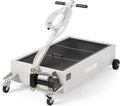 VEVOR Low Profile Electric Oil Drain Pan, 20 Gal Capacity, Rolling Oil Drain Pan with 110V High-Flow Pump, 7.2 ft Hose & T Folding Handle, Leak-proof & Corrosion-resistant, Fit for Trucks, ATVs, White