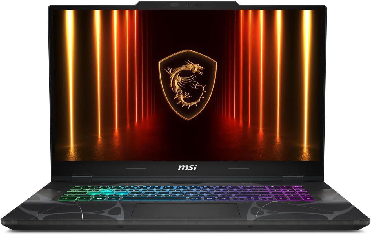 msi Cyborg 17 Gaming Laptop, 2025, 17.3' 1920x1080 144Hz, Intel 10-Core 7 240H, NVIDIA GeForce RTX 5060, 24GB DDR5, 2TB SSD, Win11 Pro, RGB Backlit KB, Wi-Fi 6E, BT 5.3, 720p HD Camera, Black