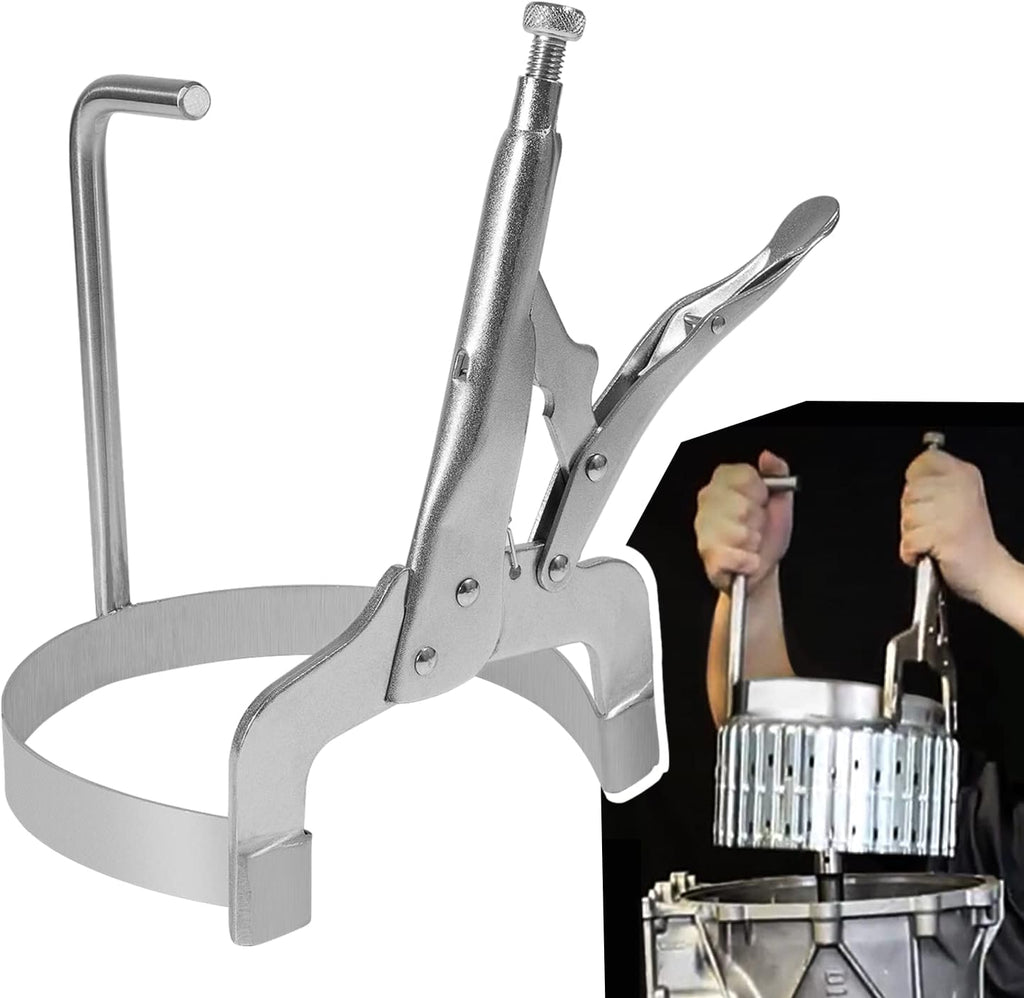 T-47781AC 1-2-3-4 and 3-5-Reverse Clutch Drum Clamp Removal and Installation Repair Tool Compatible with GM 6L50E 6L80E 6L90E Transmission Heavy Duty Steel