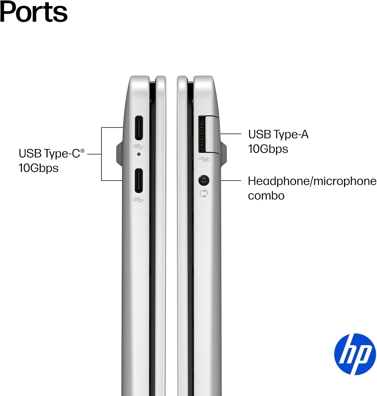 HP OmniBook 5 14 inch Next Gen AI PC, 2K Touchscreen, Snapdragon X Plus X1P- 42-100, 16 GB RAM, 512 GB SSD, Qualcomm Adreno GPU, Windows 11 Home, Copilot+ PC, Glacier Silver, 14-he0000nr