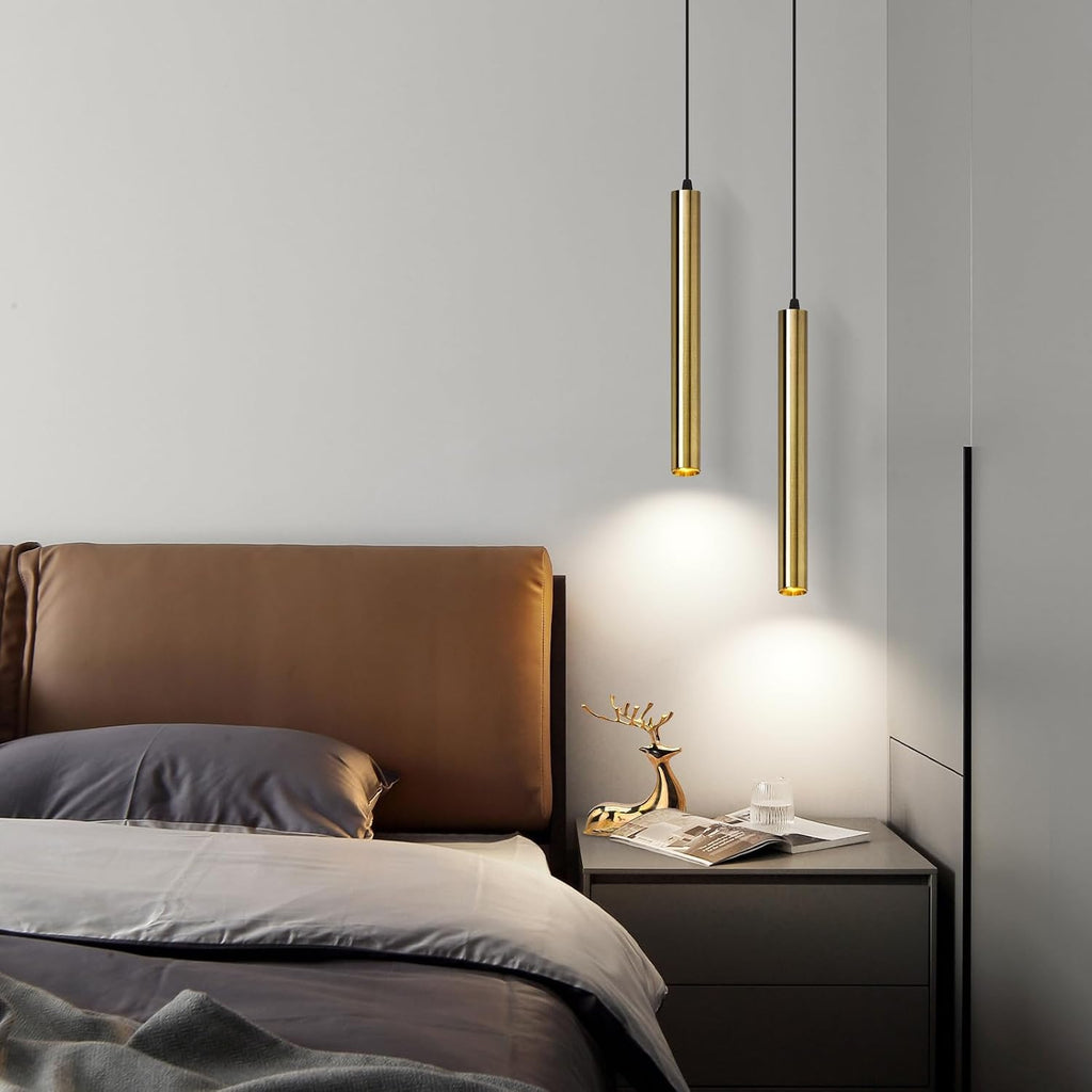 OKELI Modern Pendant Lights 4000K Bronze LED Dimmable Pendant Light Fixtures Pendant Lighting for Kitchen Island,Bar,Bedroom, 15.7inch, 10W, ETL, 3Pack