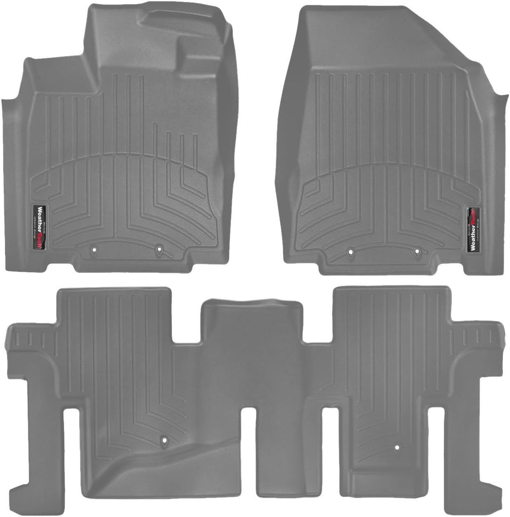 WeatherTech Custom Fit FloorLiners for Infiniti JX, QX60, Pathfinder - 1st & 2nd Row (46445-1-2), Grey