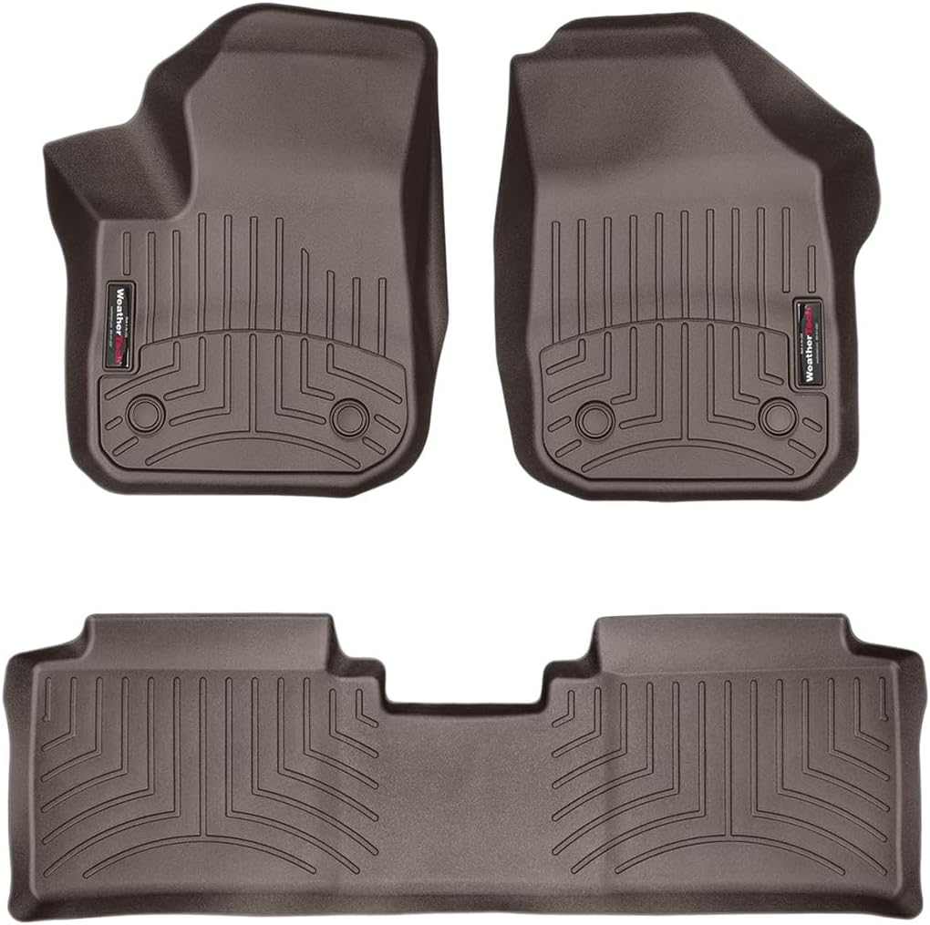 WeatherTech Custom Fit FloorLiners for Buick Envision - 1st & 2nd Row (47964-1-2), Cocoa