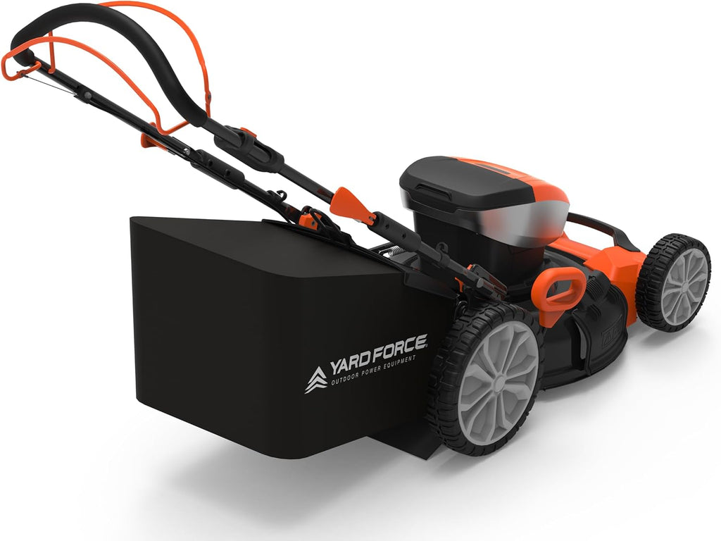 Yard Force Electric YF40VRX21-SP 21' Cordless Lawn Mower – 40V Lithium-Ion Battery, 3-in-1 Self-Propelled, Adjustable Cutting Heights, Brushless Motor. 2X Batteries Included.