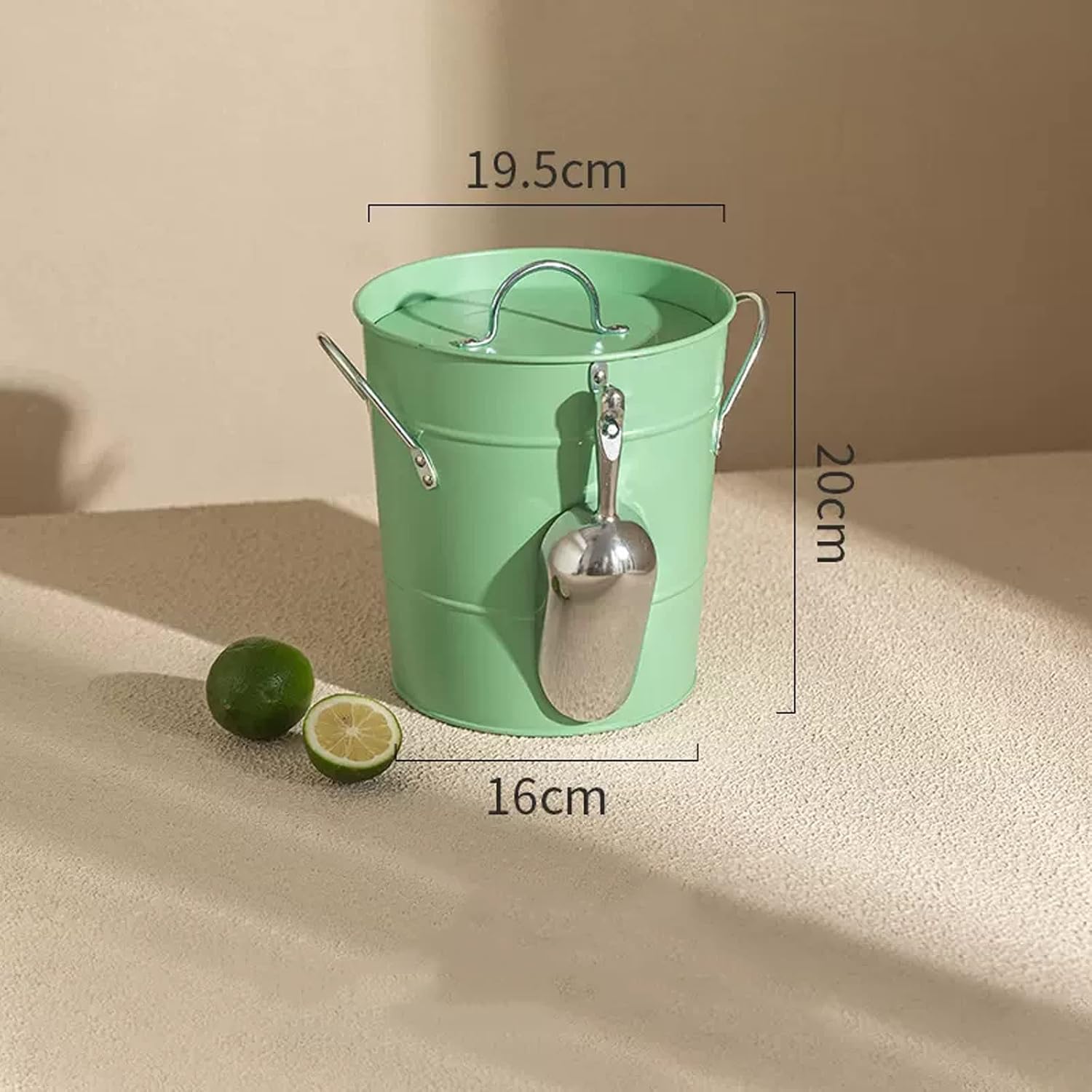 Ice Buckets 3.5 Liter Double Wall Ice Bucket Insulated Ice Buckets with Lid and Scoop Thickened metal Ice Buckets , Party Beverage Tub for Home Kitchen Parties Cocktail Bar Ice Bucket Kits ( Color : S