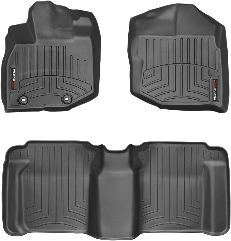 WeatherTech Custom Fit FloorLiners for Honda Fit - 1st & 2nd Row (444671-441812), Black