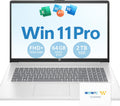 HP 2025 New 17 inch Laptop Computer • 64GB RAM • 2TB SSD • AMD Ryzen 5 Processor (6-Cores) • 10-Key Number Pad • Long Battery Life • w/WOWPC Recovery USB • Windows 11 Pro with Microsoft Office