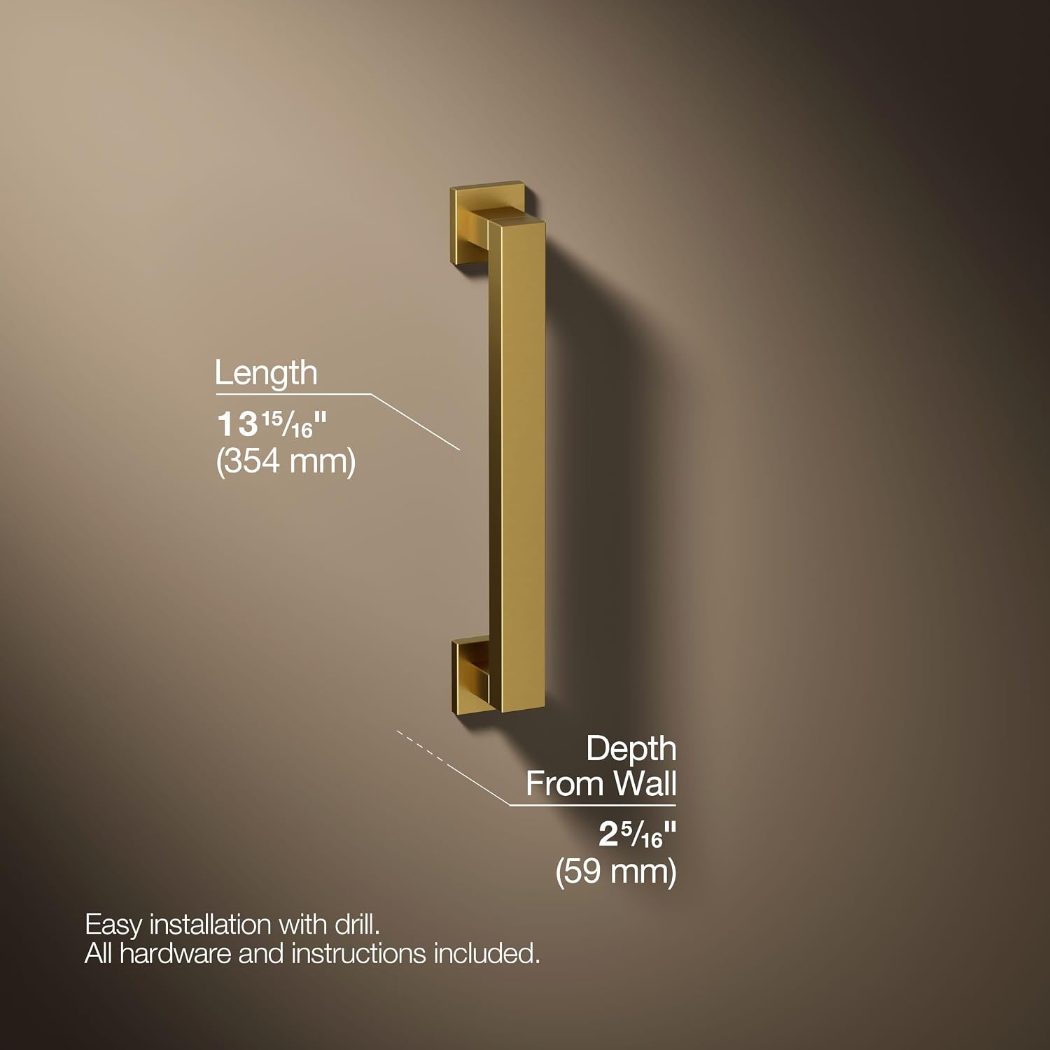 KOHLER SQUARE 12 GRAB BAR