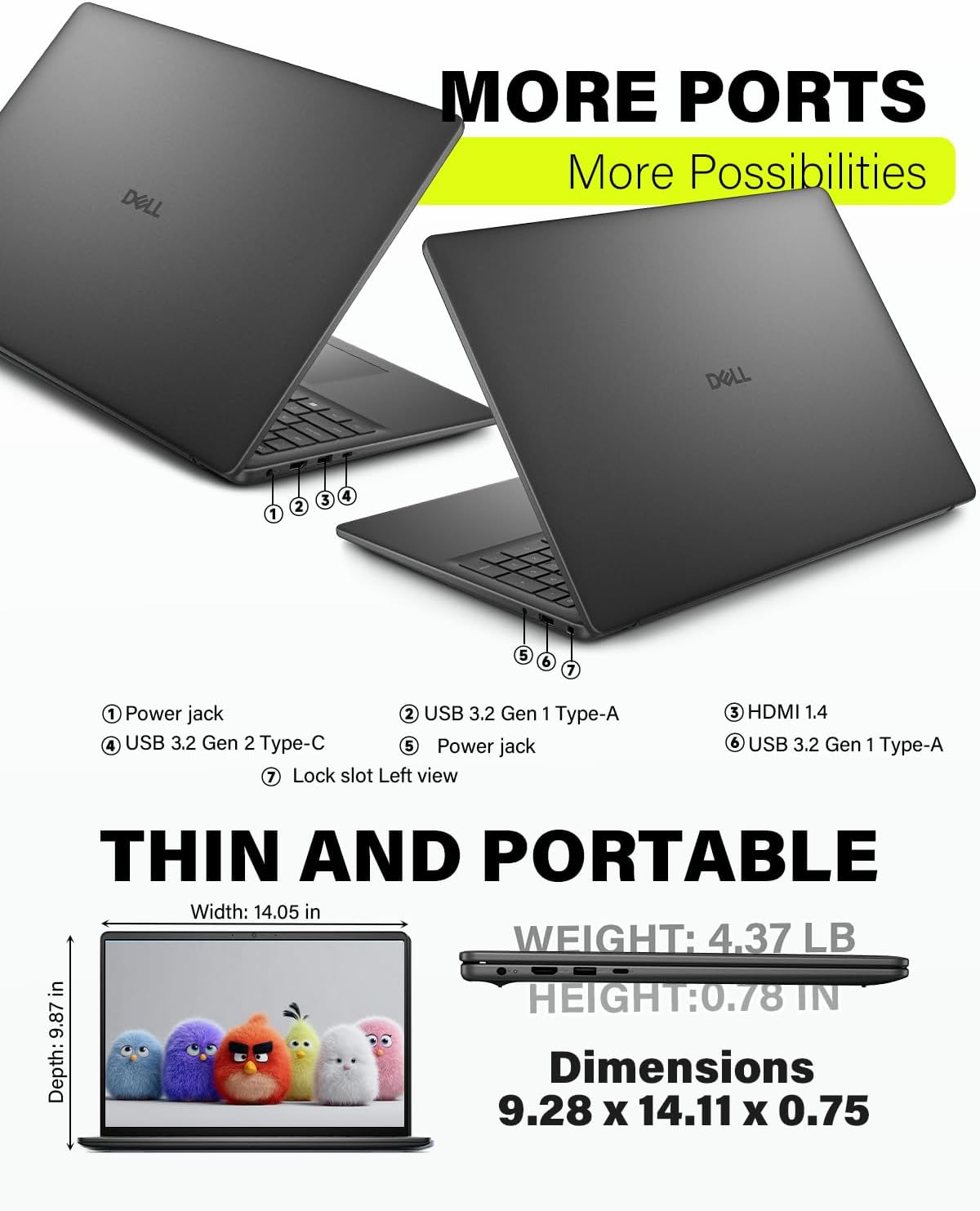 Dell 16 inch Touchscreen Laptop Computer(2025), 16:10 2K FHD+Touch, Intel 10-Core 7 150U(up to 5.4 GHz), Backlit Keyboard, Copilot AI, Windows 11 for Business & Study, 64GB DDR5, 4TB SSD