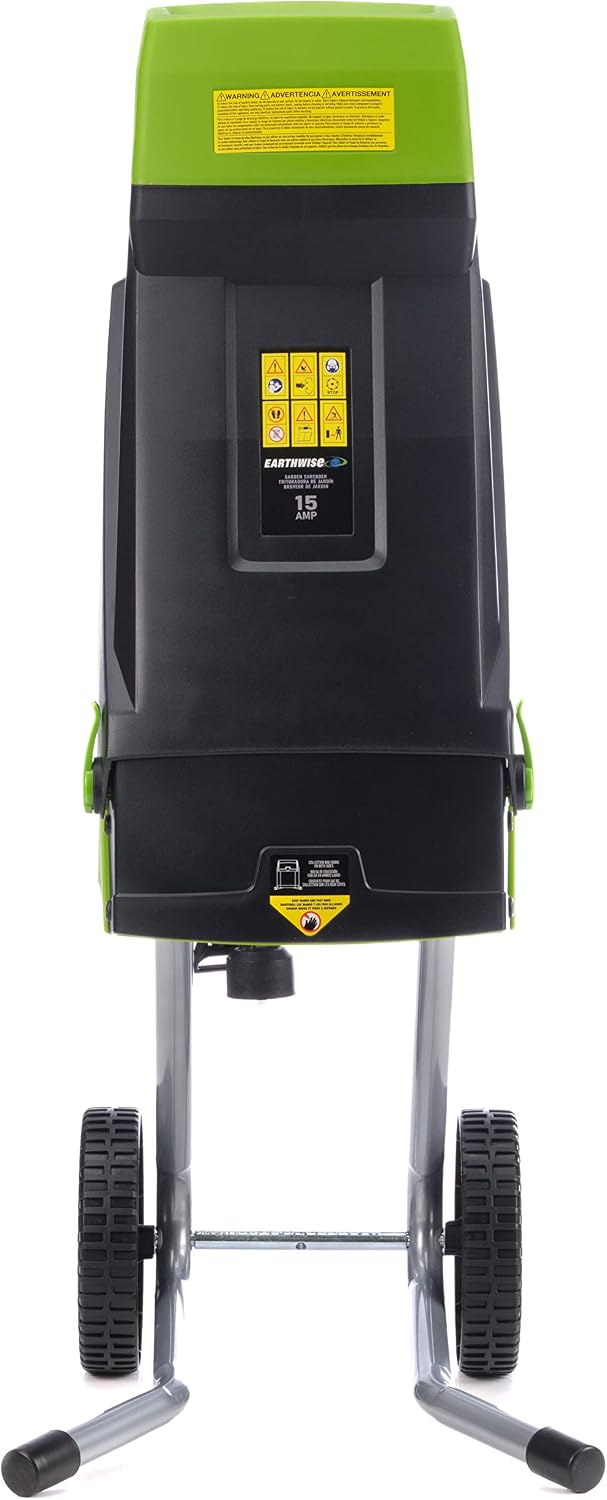 Earthwise GS015 15-Amp Electric Corded Chipper/Shredder with Collection Bag