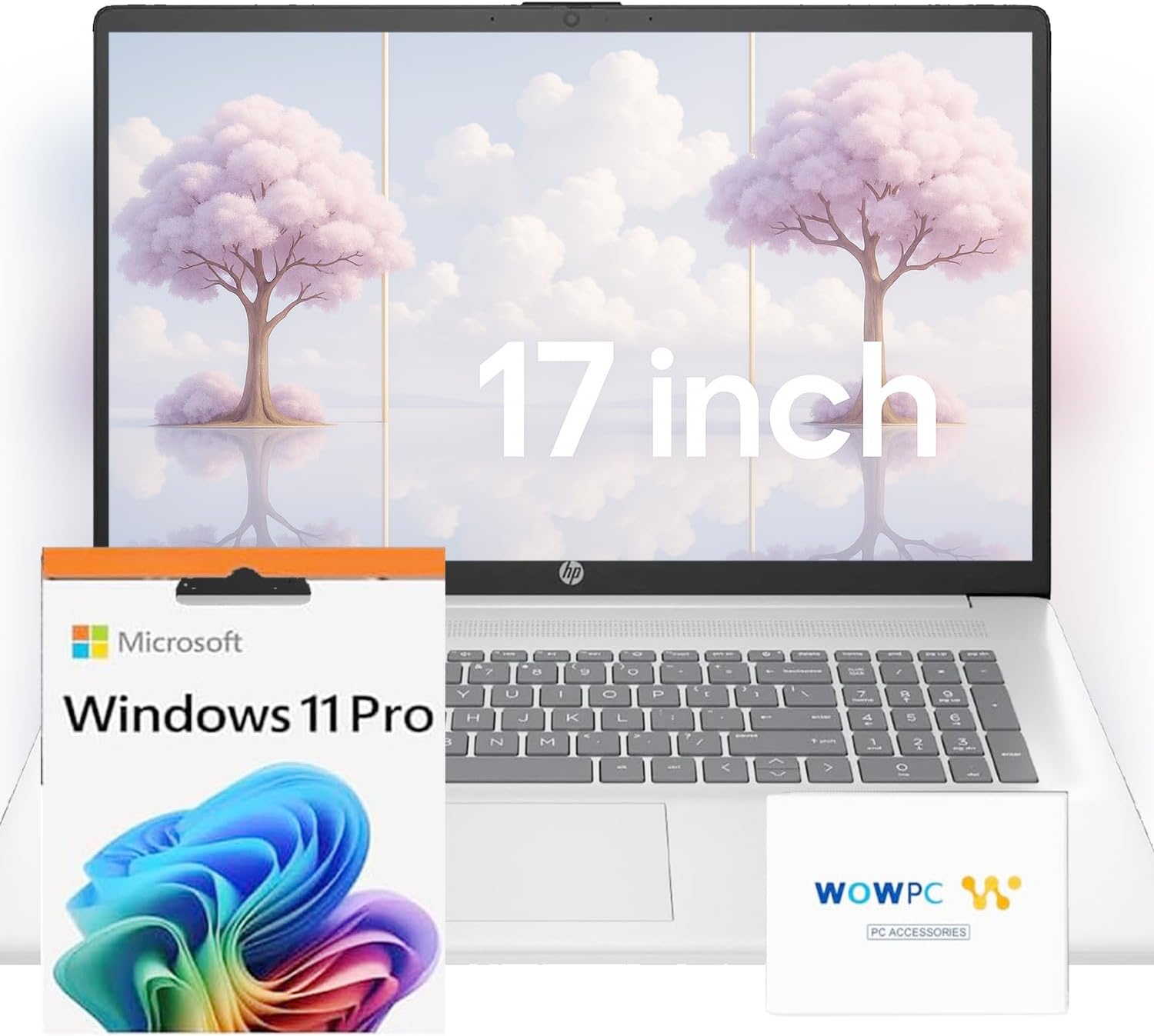 HP 17.3' Laptop Computer for Business and Fun • Intel 13th 8-Cores i3 CPU (Beats 11th i5) • 16GB RAM • 1TB SSD • 10-Key Number Pad • Windows 11 • Microsoft Office • WOWPC Recovery USB