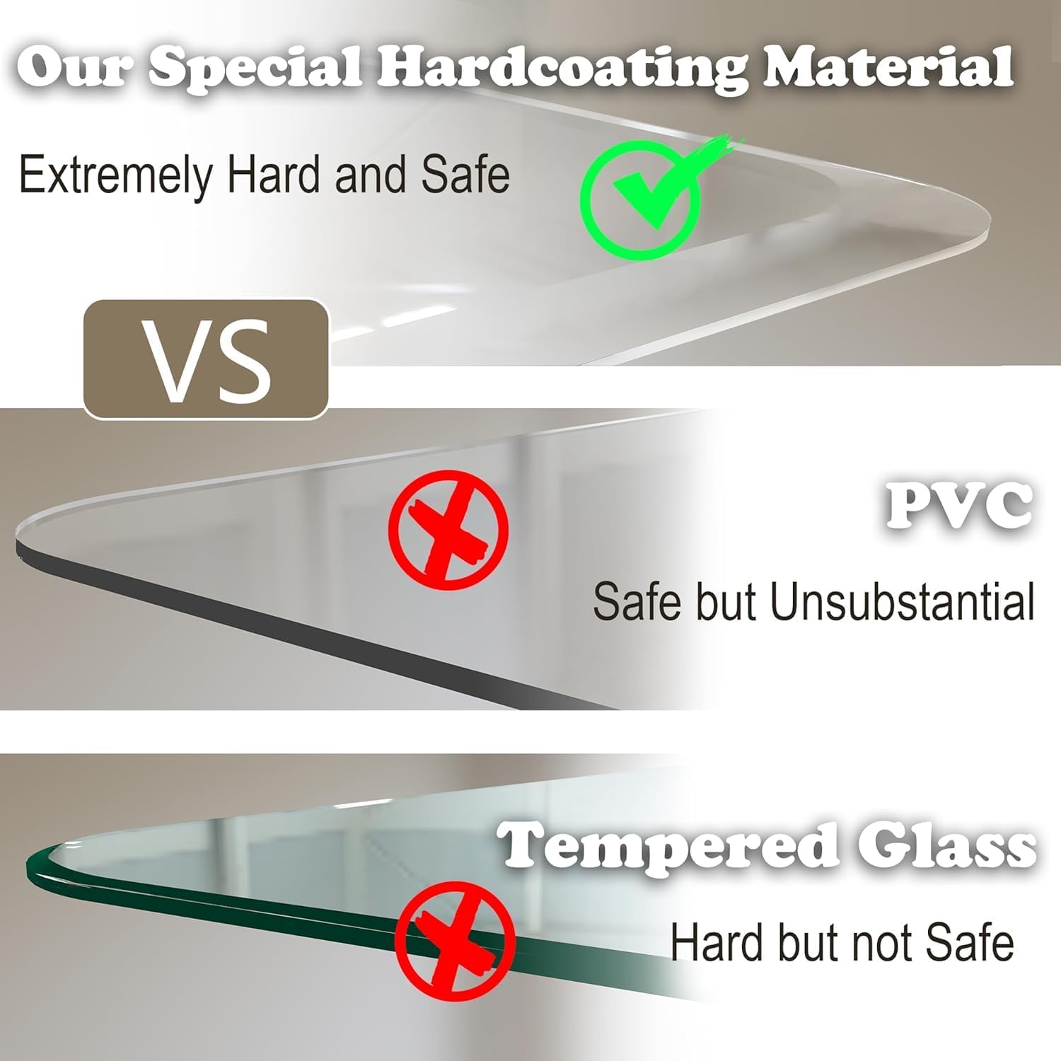 MESAILUP Beveled Edge Office Chair Mat for Carpet or Hardwood Floor 36' x 46' Clear Chair Mats for a Smooth Glide and Easy Roll On/Off, Heavy Duty and Non-Slip Pad Floor Ultimate Desk Chair Mat