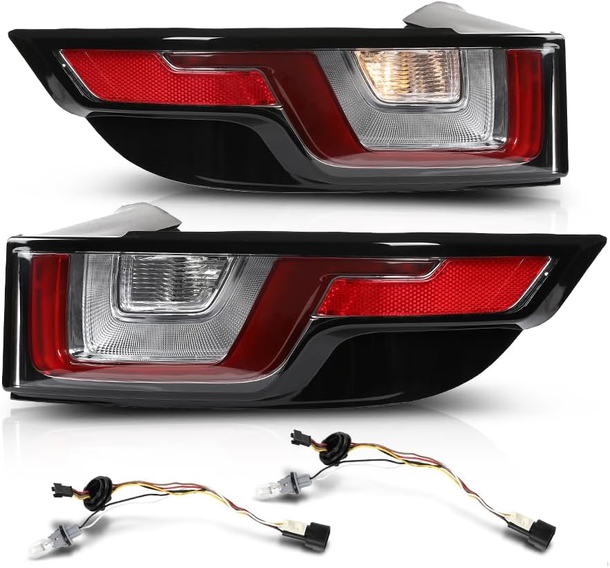 CNNELL 1 Pair Brake Tail Lights Rear Lamp Assembly Compatible with Range Rover Evoque 2012-2018 Assembly Rear Lights