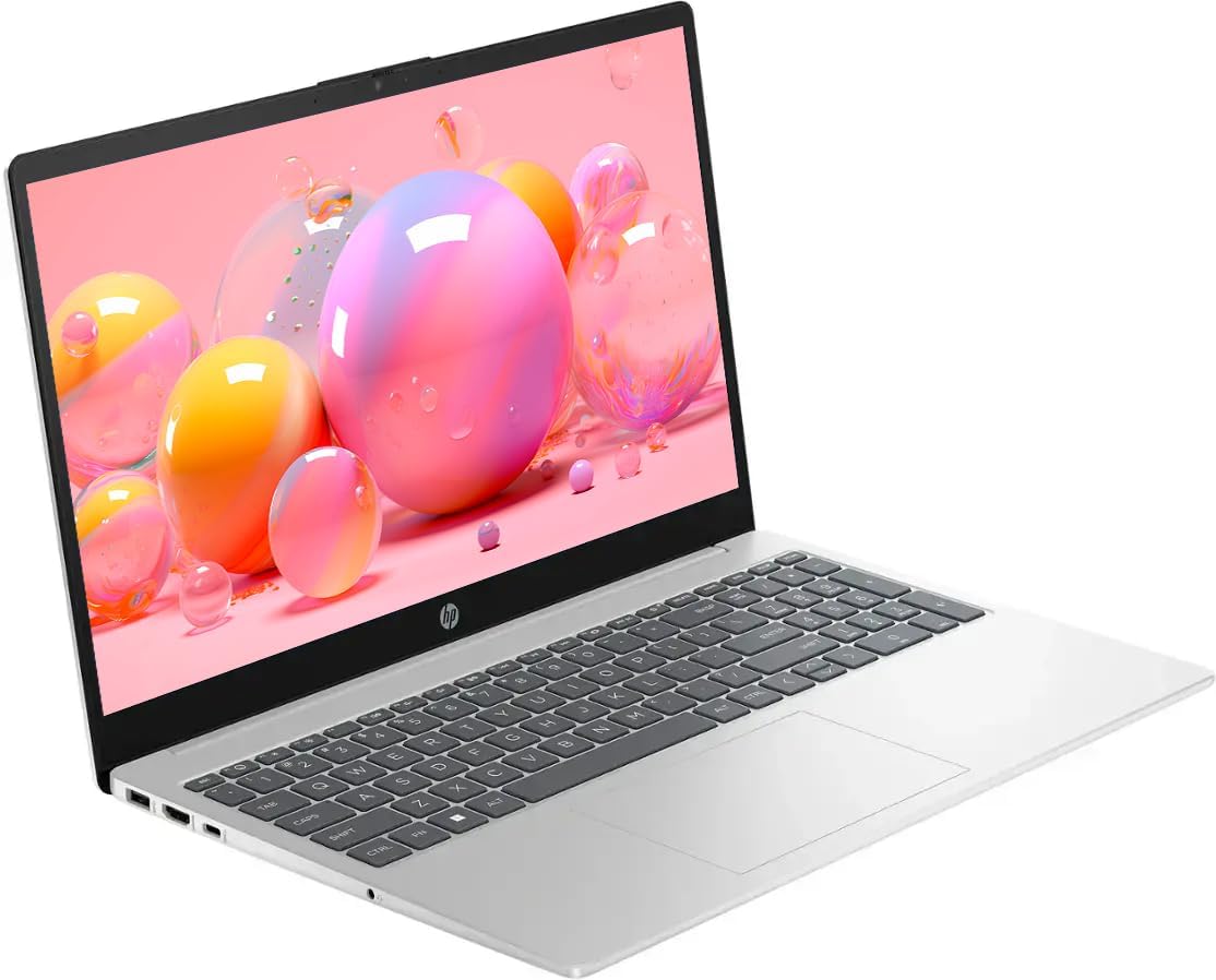 HP Touch Screen Laptop, 15.6' LED Touchscreen Business Student Laptop Computer, Windows 11 Laptop 64GB RAM 2TB SSD, Intel Core i3-1315U Processor, AI Copilot Ready, NLY Earphones, Natural Silver