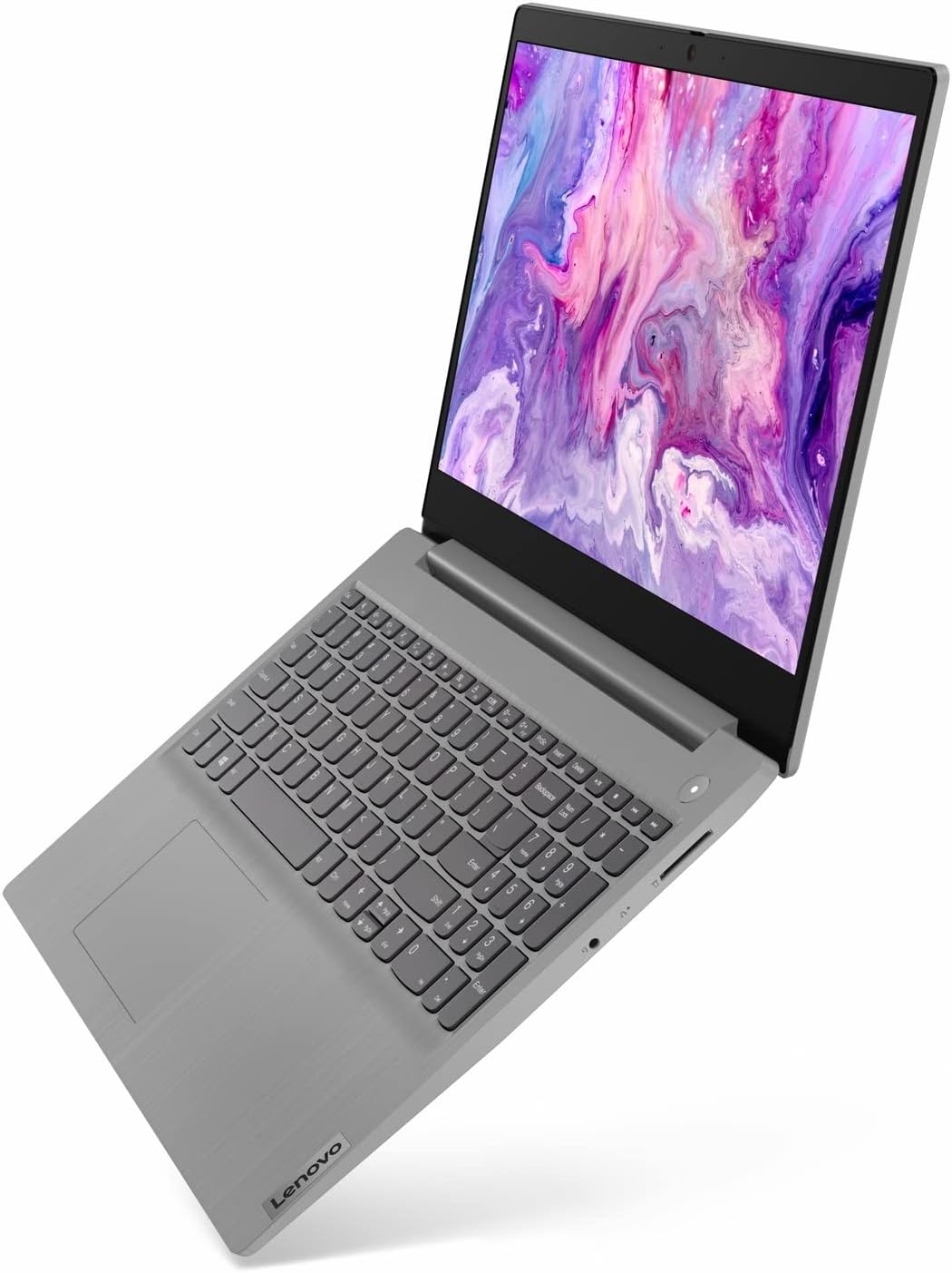 Lenovo IdeaPad 3i 15.6' FHD Laptop, Core i3-1115G4 up to 4.10 GHz, 8GB DDR4 RAM, 256GB PCIe SSD, HDMI, USB, WiFi, Keypad, SD Card Reader, Webcam, FP Reader, Platinum Gray, Win 11