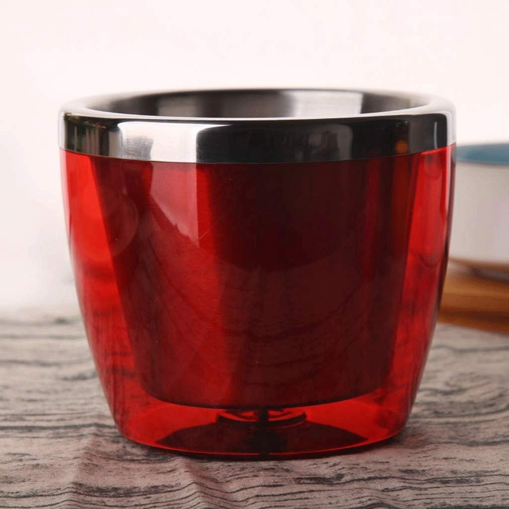 ice bucket, Ice Bucket Glass Ice Orange Tea Beverage Bottle Iced Milk Tea Ice Bucket Ice Coffee Cup Bottle Red Ice Bucket Bar Supplies