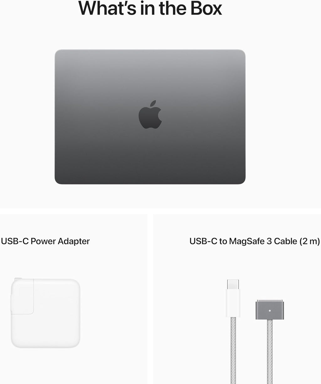 Apple 2022 MacBook Air Laptop with M2 chip: Built for Apple Intelligence, 13.6-inch Liquid Retina Display, 8GB RAM, 256GB SSD Storage, Backlit Keyboard, 1080p FaceTime HD Camera; Space Gray