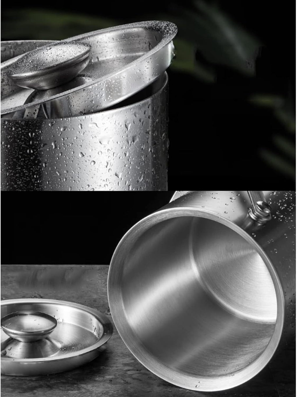 Stainless Steel Ice Bucket with Handle, Double-Walled Insulated Lid & Tongs, Thickened for Parties, Home, and Bars