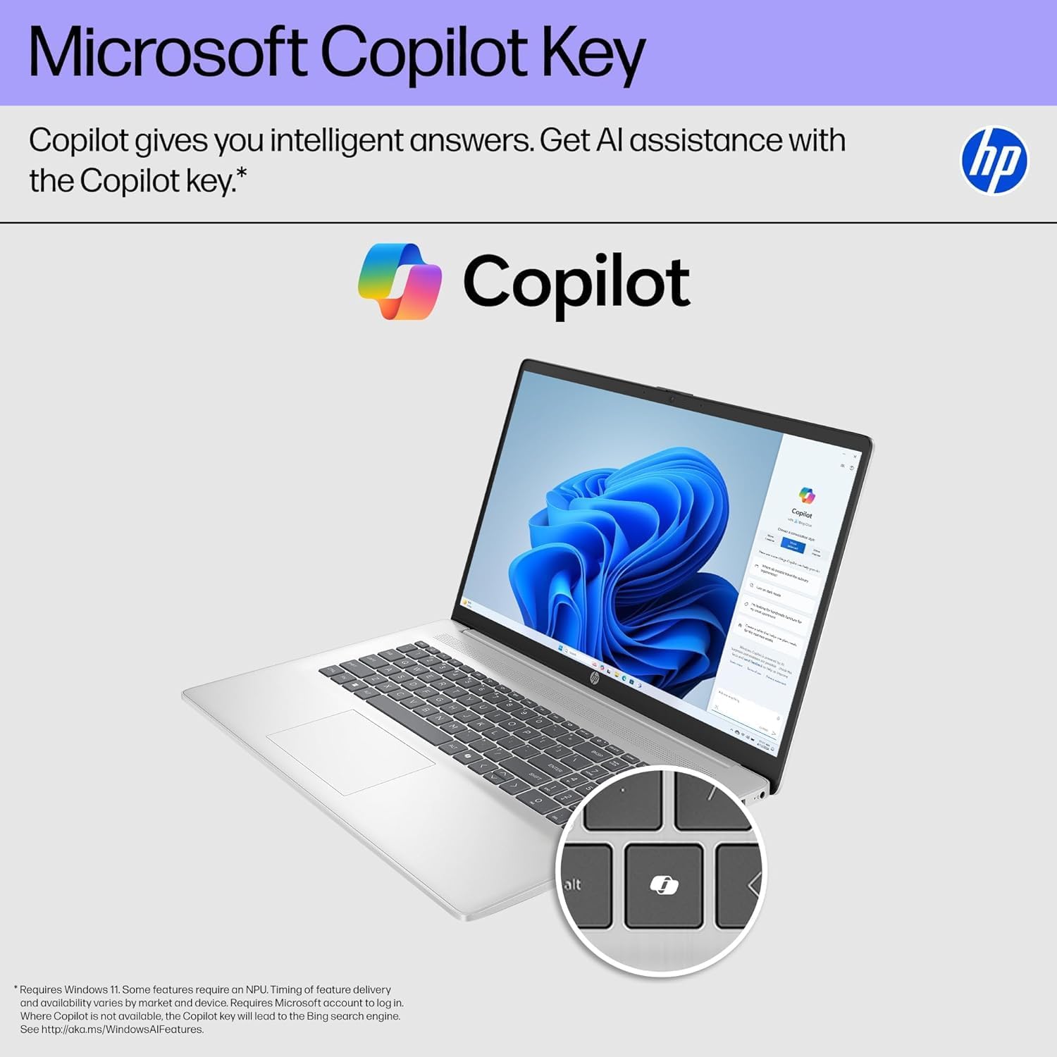 HP 2025 17 Inch Laptop, 17.3' Full HD IPS Anti-Glare Display, AMD Ryzen 5 7520U (Up to 4.3GHz), 8 GB DDR5 RAM, 512 GB SSD, AMD Radeon Graphics, Copilot Key, Wi-Fi 6, Windows 11 Pro, w/Accessories