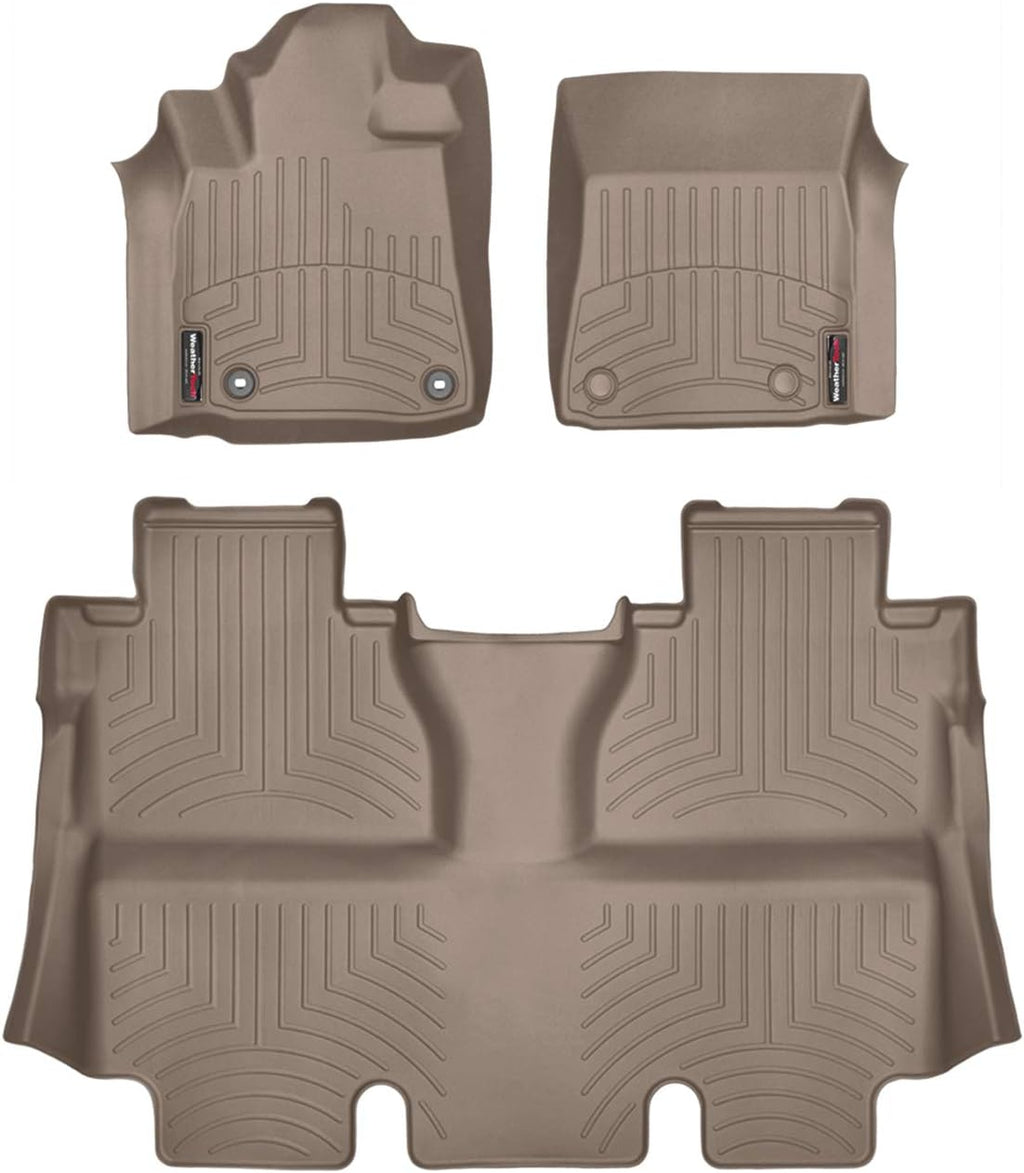 WeatherTech Custom Fit FloorLiners for Toyota Tundra - 1st & 2nd Row (454081-450938), Tan