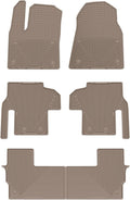 WeatherTech All-Weather Floor Mats for Jeep Wagoneer L, Grand Wagoneer L, Grand Wagoneer - Full Set (W713TN-W714TN-W715TN), Tan