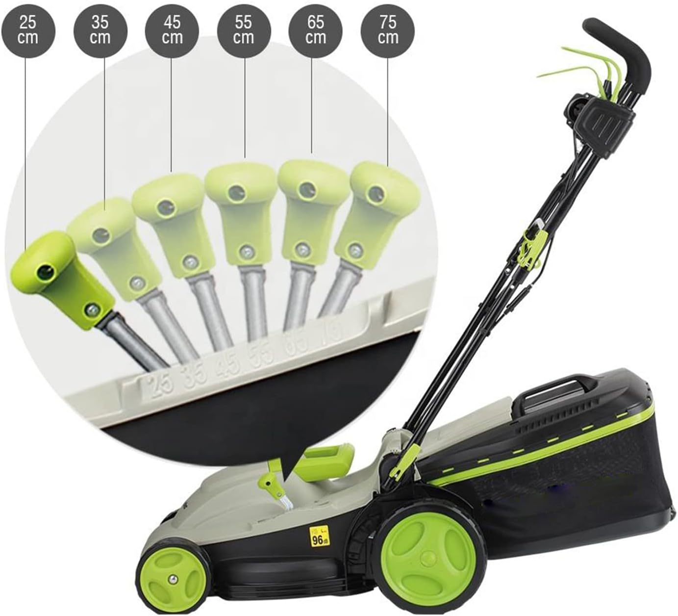 2-in-1 Electric Corded Lawn Mowe Self-propelled Lawn Mowers Portable Electric Lawn Mowers with Folding Handle Outdoor Electric Lawn Mower