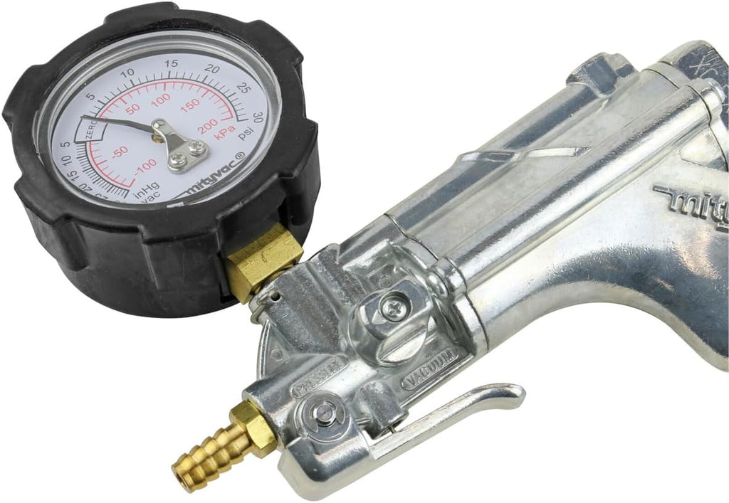 Mityvac MV8500 Silverline Elite Automotive Brake/Clutch Bleeding, Diesel Fuel Priming and Vacuum/Pressure Testing Kit, Ergonomic Design, Zinc-aluminum Die Cast, MV8510 Pump, 4.5oz Fluid Reservoir