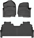 WeatherTech FloorLiner HP Custom Fit Floor Mats for Ford Super Duty - 1st & 2nd Row (441012-1-6IM), Black