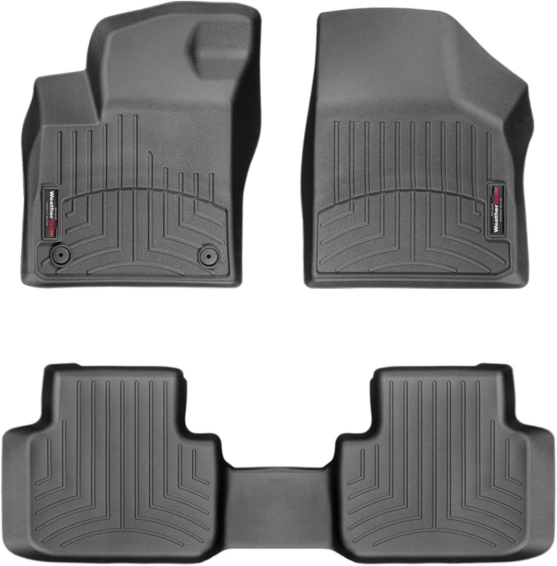WeatherTech Custom Fit FloorLiners for VW Atlas Cross Sport, Atlas, Atlas - 1st & 2nd Row (4415501-4410844), Black