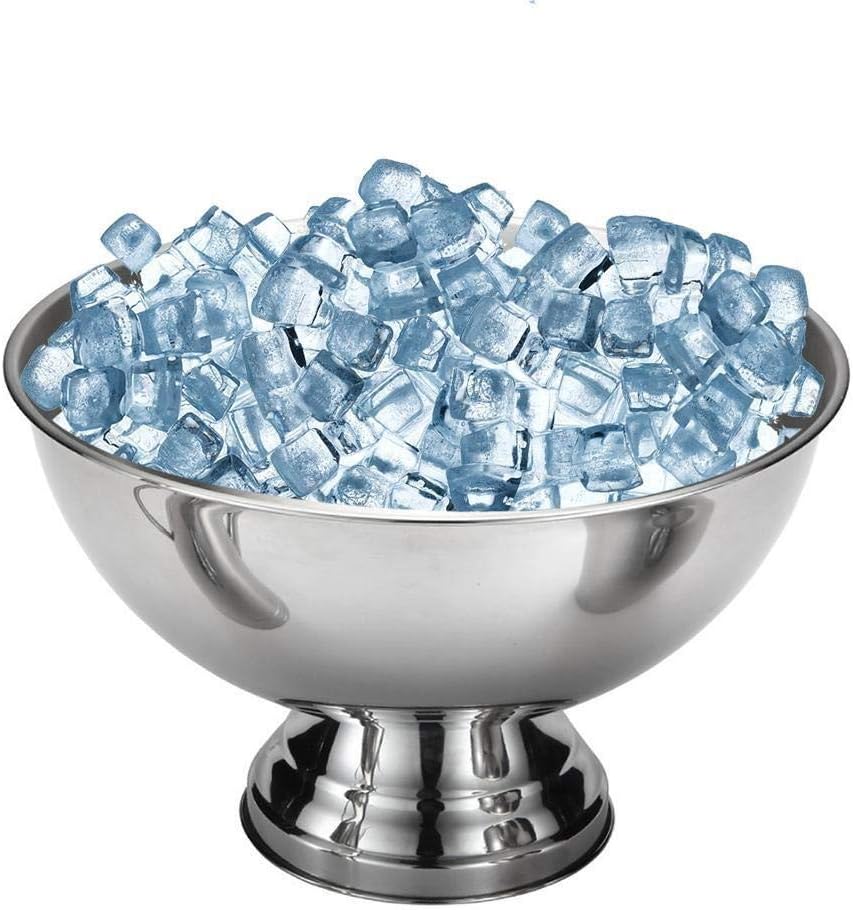 Stainless Steel Ice Bowl, Metal Bar Beer Bucket, Champagne Red Wine Ice Bucket, Fried Ice Cream Bowl Salad Dessert Cup