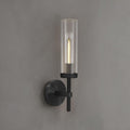 Knurled Wall Sconces, 1 Pack Black Wall Sconce Lights, 14' Black Bathroom Wall Sconces, Glass Linear Sconce Wall Lighting, Vanity Lights Bathroom Light Fixture Wall Lights for Living Room