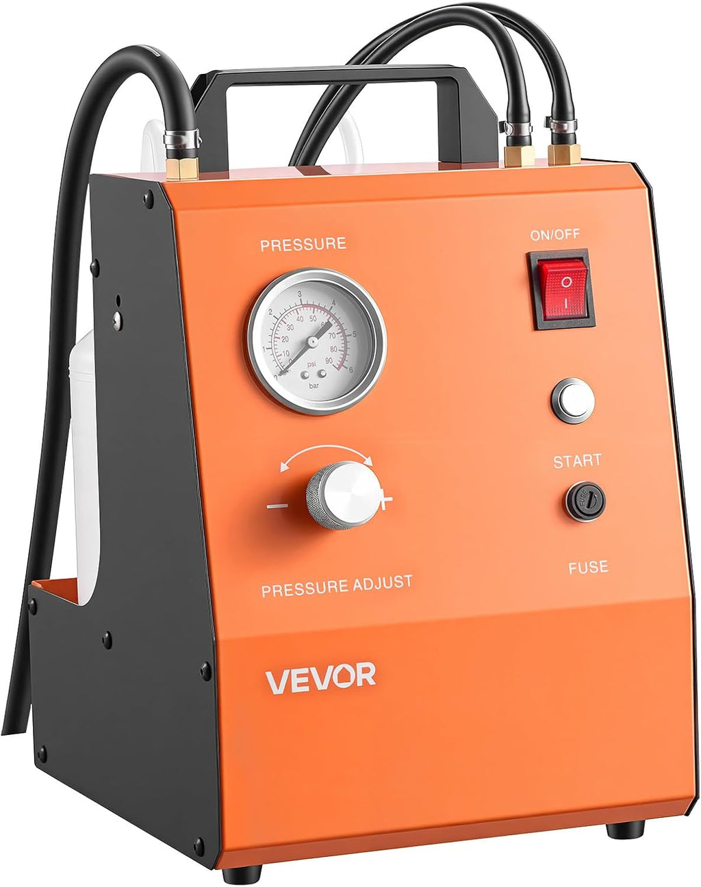 VEVOR Electric Brake Bleeder Kit, 120V Automatic Brake Fluid Bleeding Kit with 7 Master Cylinder Adapters & Dual Power Supplies, 0.6-3 Bar Brake Pressure Bleeder Pump Fits Most Passenger Vehicles