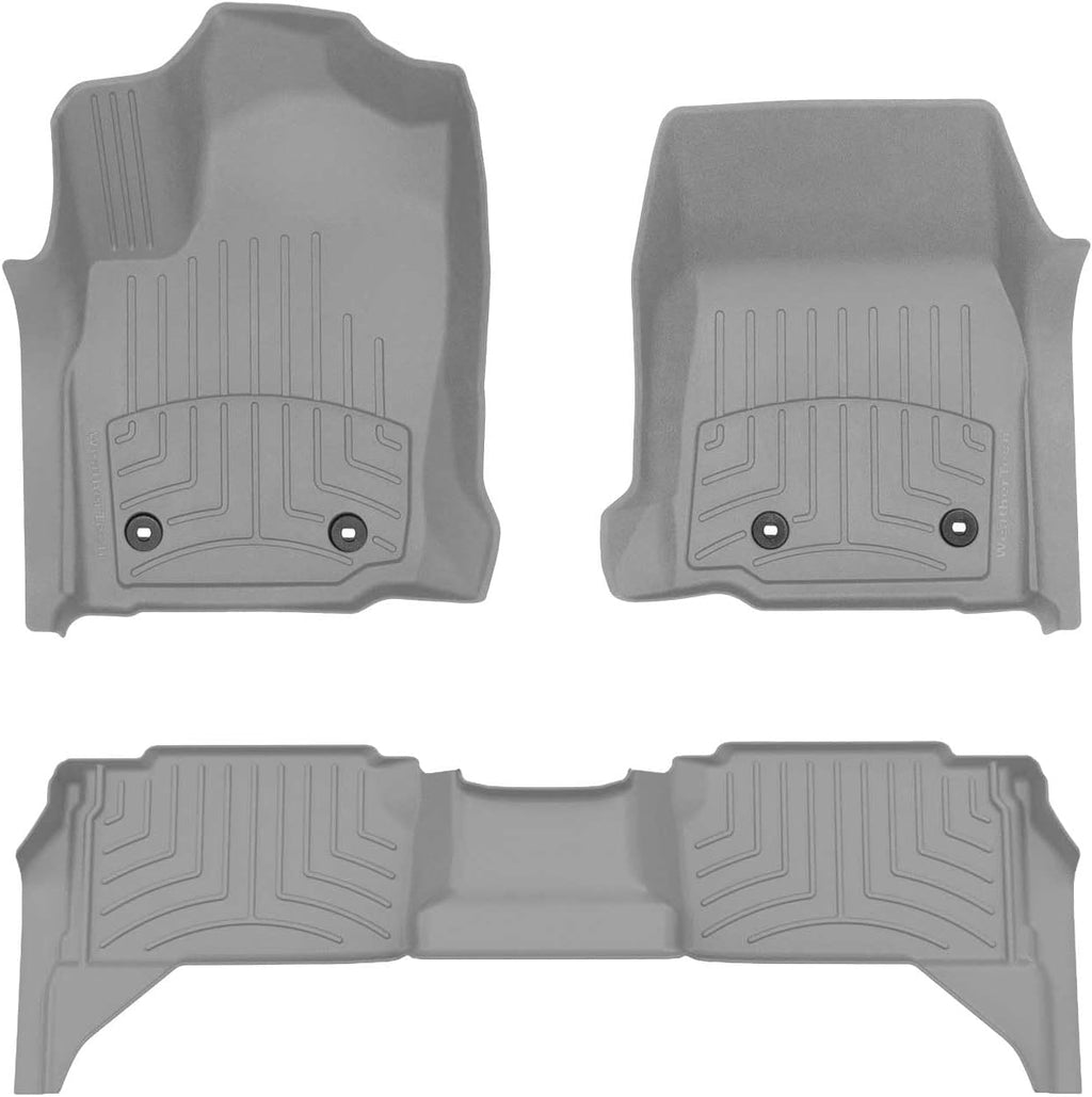 WeatherTech FloorLiner HP Custom Fit Floor Mats for Toyota Tacoma 1st & 2nd Row (461846-1-3IM), Grey