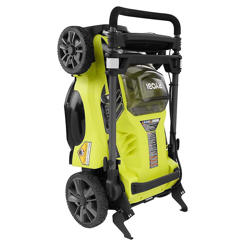 Ryobi RY40180 40V Brushless Lithium-Ion Cordless Electric Mower Kit, with 5.0Ah Battery, 19.88' x 40.748' x 22.677'