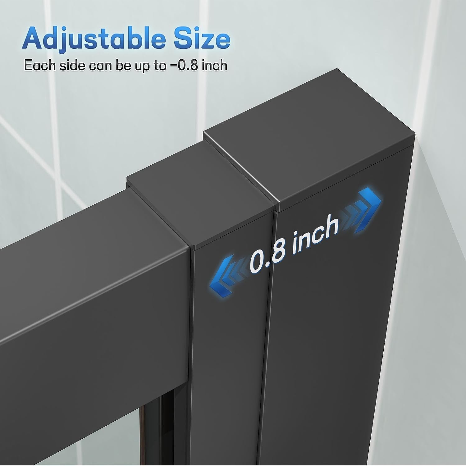 ENSO SENKA Corner Shower Enclosure 36' D X 36' W X72' H Shower Stall for Walk in Shower, 1/4' Thick Clear SGCC Tempered Glass Sliding Shower Door, Matte Black (Shower Base Not Included)