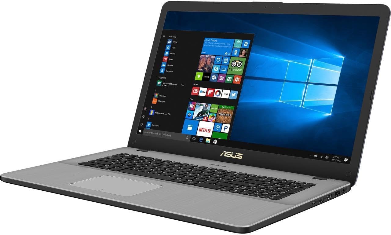 ASUS VivoBook Pro Thin & Light Laptop, 17.3' Full HD, Intel i7-8550U, 16GB DDR4 RAM, 256GB M.2 SSD + 1TB HDD, GeForce GTX 1050 4GB, Backlit KB, Windows 10 - N705UD-EH76, Star Gray, Casual Gaming