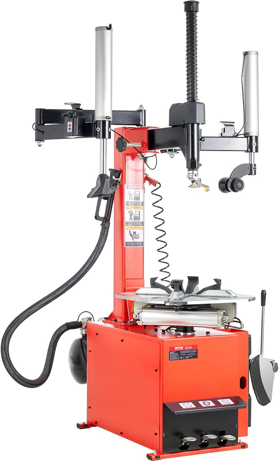 VEVOR Tire Changer Machine, 2.0HP Copper Motor, Durable Tire Changer with Air Pressure Gauge & Pneumatic Assist Arm, Pedal Operated Tire Changer with Thickened Chuck, Fit for Sedan/SUV/Pickup Truck