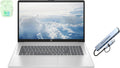 HP 17.3' FHD Business & Student Laptop Computer, 6-Cores AMD Ryzen 5 Processor, Windows 11, Numeric Keypad, PLUSERA Earphones, Silver (Natural Silver, 32GB RAM | 1TB SSD)