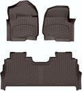 WeatherTech FloorLiner HP Custom Fit Floor Mats for Ford Super Duty - 1st & 2nd Row (471012-1-6IM), Cocoa