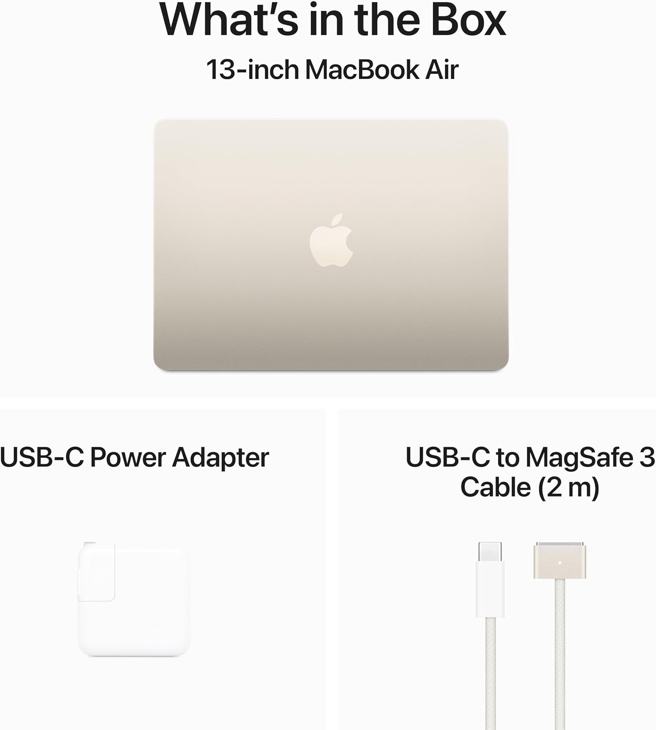 Apple 2024 MacBook Air 13-inch Laptop with M3 chip: Built for Apple Intelligence, 13.6-inch Liquid Retina Display, 16GB Unified Memory, 512GB SSD Storage, Backlit Keyboard, Touch ID; Starlight