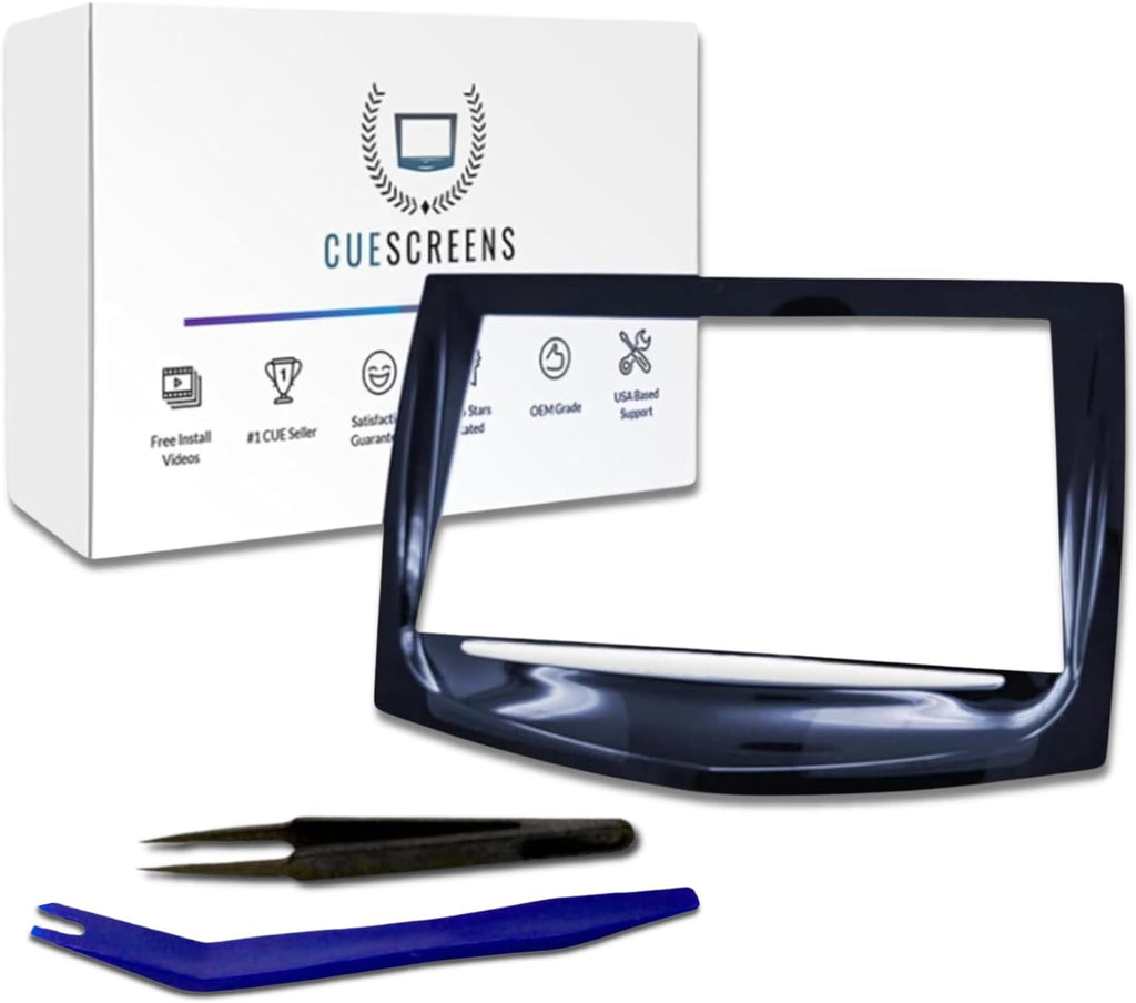 Cadillac CUE Premium Touch Screen Replacement with Tools – Upgraded Ultra-Responsive QuantumCore Dual-Mode Chip – HD Gel-Free Display – OEM-Quality Digitizer for 2013–2020 Models