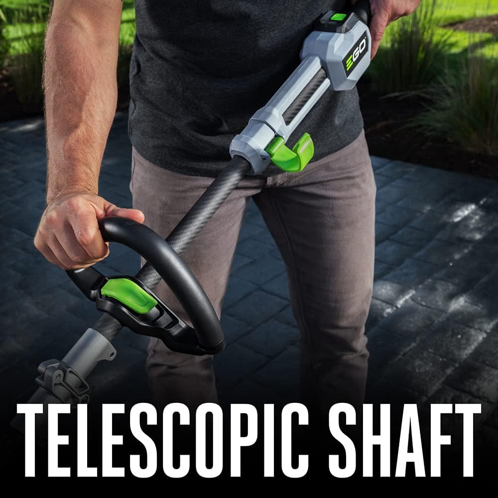 EGO POWER+ String Trimmer, Battery Powered, 16' Trimmer for Weeds and Grass with POWERLOAD, LINE IQ, Telescopic Carbon Fiber Shaft, Includes 56V 4.0Ah Battery and Charger - ST1623T