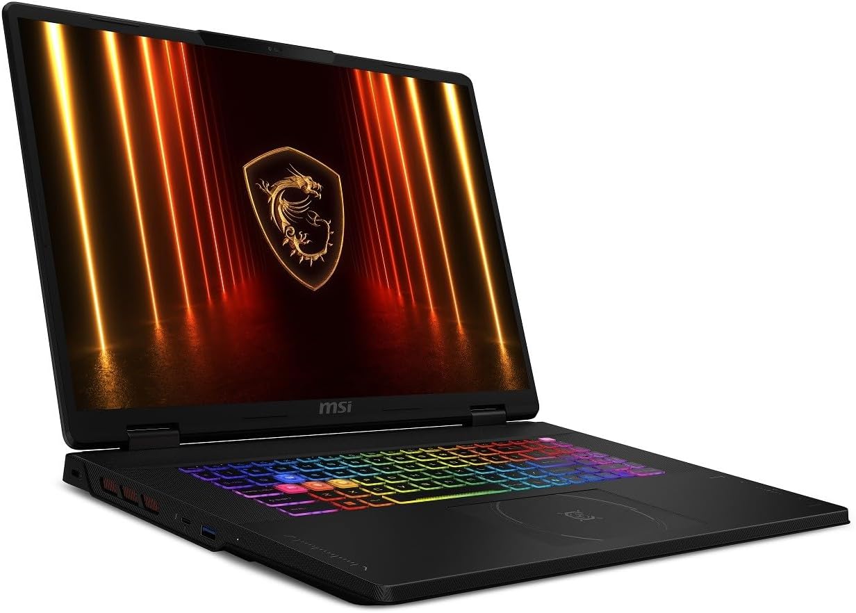 msi Crosshair 18 Gaming Laptop, 2025, 18' 2560x1600 240Hz, Intel 24-Core Ultra 9 275HX, NVIDIA GeForce RTX 5070, 64GB DDR5, 2TB SSD, Win11 Home, RGB Backlit KB, Wi-Fi 6E, BT 5.3,720p Camera, Black