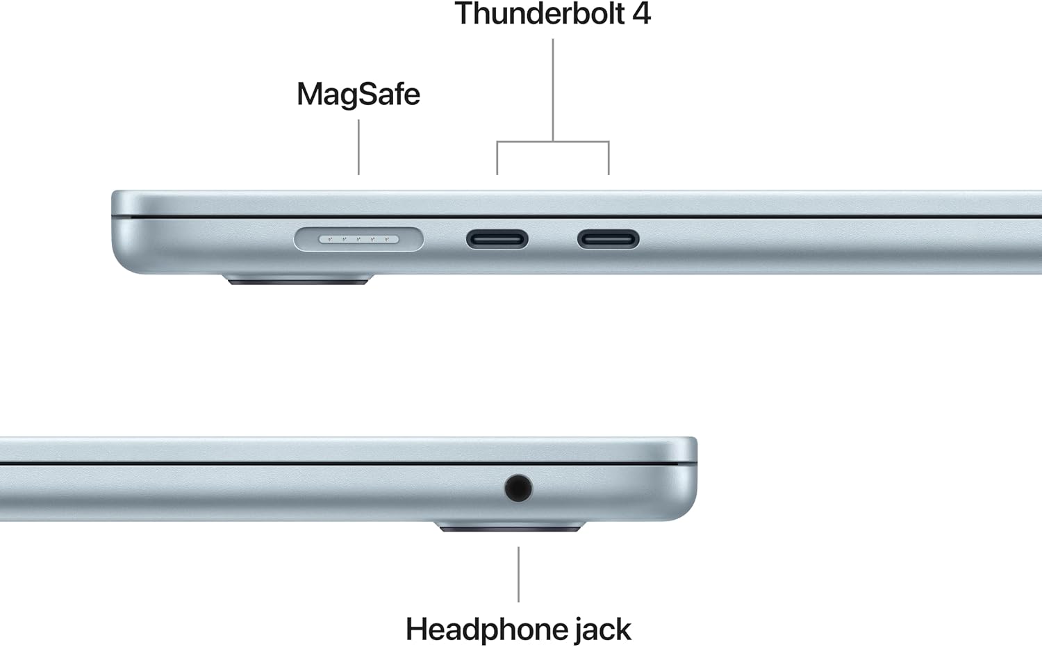 Apple 2025 MacBook Air 15-inch Laptop with M4 chip, 24GB Unified Memory, 2TB SSD Storage - Sky Blue