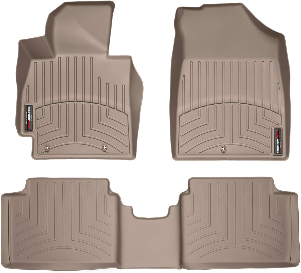 WeatherTech Custom Fit FloorLiners for Hyundai Veloster - 1st & 2nd Row (45342-1-2), Tan
