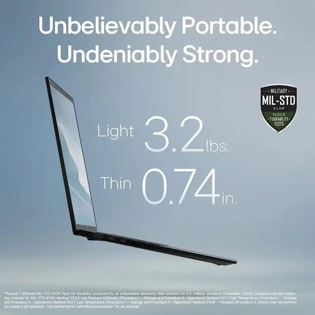 LG 2025 gram 17' Touchscreen Laptop, Copilot+ PC, Intel Evo Ultra 9-288V, 32 GB RAM, 2 TB SSD, Intel Arc Graphics, 2.5K QHD Display, Backlit Keyboard, Wi-Fi 7, Windows 11 Pro, w/Accessories